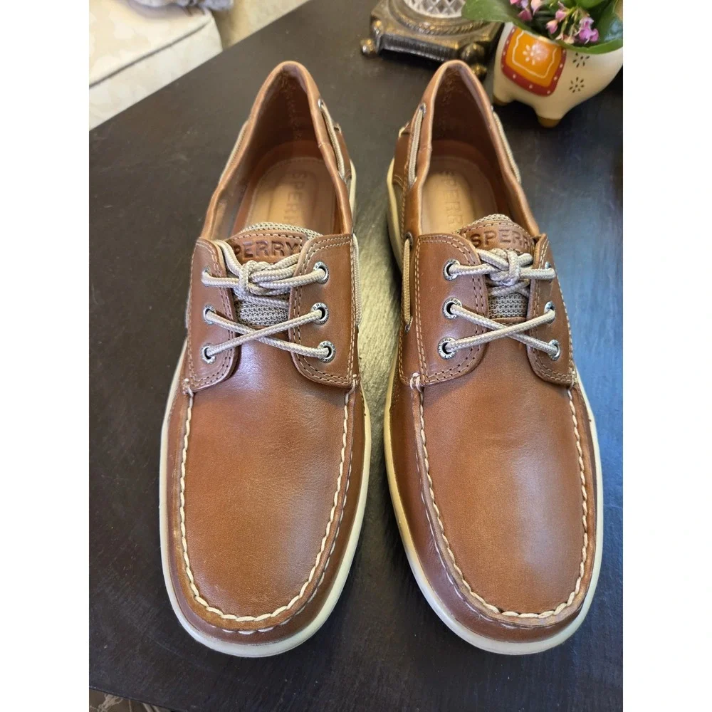 Sperry Men's Top-Sider Billfish 3-Eye Leather Boat Shoe Cognac Sz 13M NEW! $125